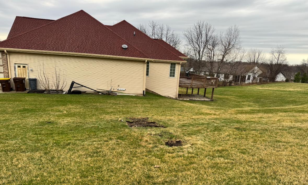 Junk removal in Rockford IL: backyard playset removal after